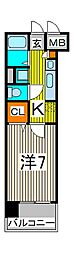 ヴェルステージ西川口 1Kの間取図画像