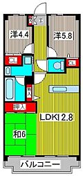 フォーリストフジカ 3LDKの間取図画像