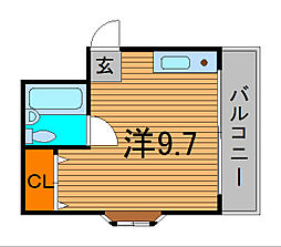 フローラレジデンス川口 ワンルームの間取図画像
