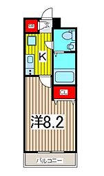 アルファコート西川口22 1Kの間取図画像