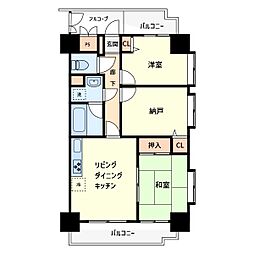 ライオンズガーデン東浦和 2SLDKの間取図画像