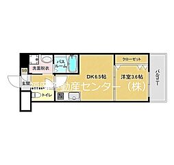 ルイズセレッソ 1DKの間取図画像