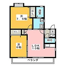 カーサ桐の木  ｜ 愛知県江南市宮田町菖蒲池（賃貸マンション2LDK・2階・54.44㎡） その2