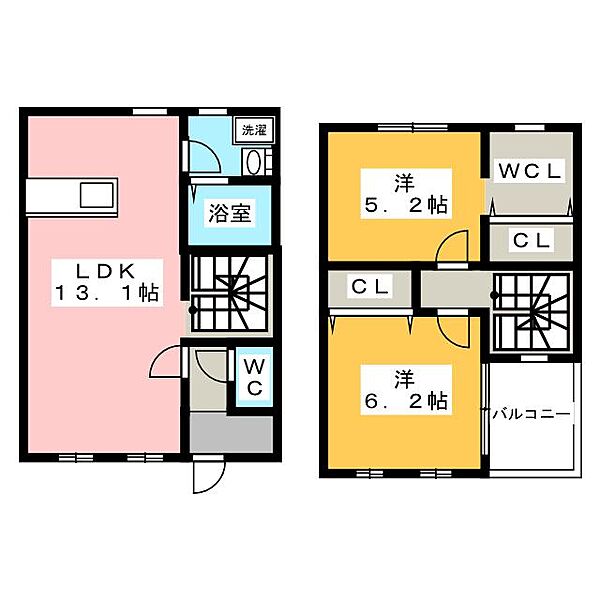 アガサス砂場北 ｜愛知県江南市宮後町砂場北(賃貸テラスハウス2LDK・1階・65.54㎡)の写真 その2