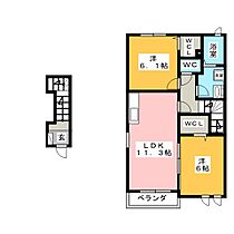 シュティル・ライツ  ｜ 愛知県江南市後飛保町新開（賃貸アパート2LDK・2階・57.63㎡） その2