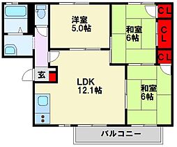 間取図画像 3LDK