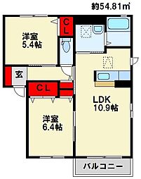 ファミーユ樹 A棟 2階