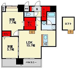 間取図画像 2LDK