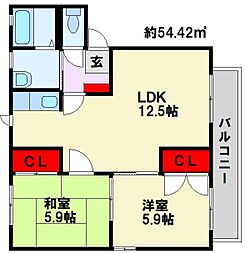 間取図画像 2LDK
