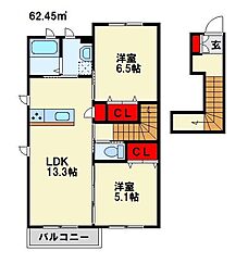 間取図画像 2LDK