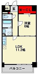 ピュアメゾン 1LDKの間取図画像