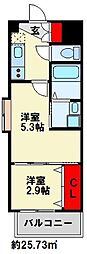 ギャラン折尾 2Kの間取図画像