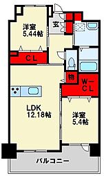 レジェンド157 2LDKの間取図画像