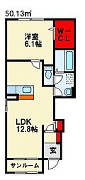 ティーダ水巻 B棟 1階/101