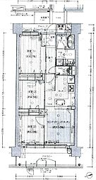プレサンスレジェンド六地蔵 3LDKの間取り