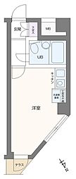 ライオンズマンション東北沢 ワンルームの間取図画像