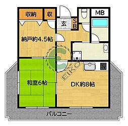 カサ・ヴォストラ 2DKの間取図画像
