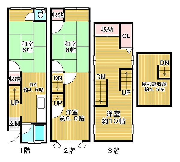 御厨東　貸テラス ｜大阪府東大阪市御厨東２丁目(賃貸テラスハウス4DK・1階・70.00㎡)の写真 その2