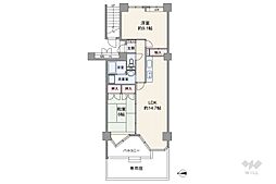 メゾン宝塚山本 2LDKの間取図画像