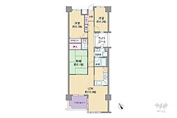 フォルム逆瀬川 3LDKの間取図画像