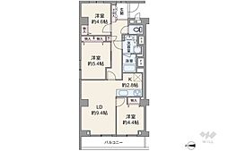 阪急仁川マンション 3LDKの間取図画像