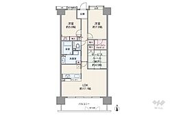 セルヴィオ3番館 2SLDKの間取図画像
