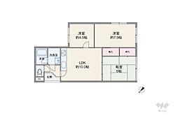 イスズハイツベル仁川 3LDKの間取図画像