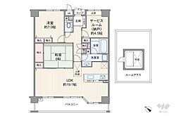 パレ宝塚中山ファインスティ 2SLDKの間取図画像