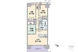 宝塚エリー 3LDKの間取図画像