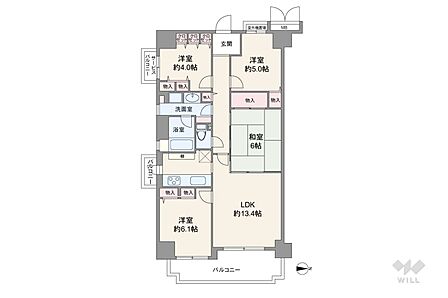4LDK 間取り