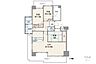 間取り：間取り図。15階建て4階部分、西向きのため通風良好です！85.59?の3LDKのお部屋です。