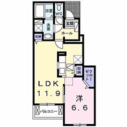 メゾン・ラフィネ 1LDKの間取図画像
