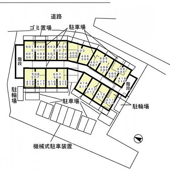 神奈川県川崎市高津区新作3丁目(賃貸マンション2K・3階・54.00㎡)の写真 その3