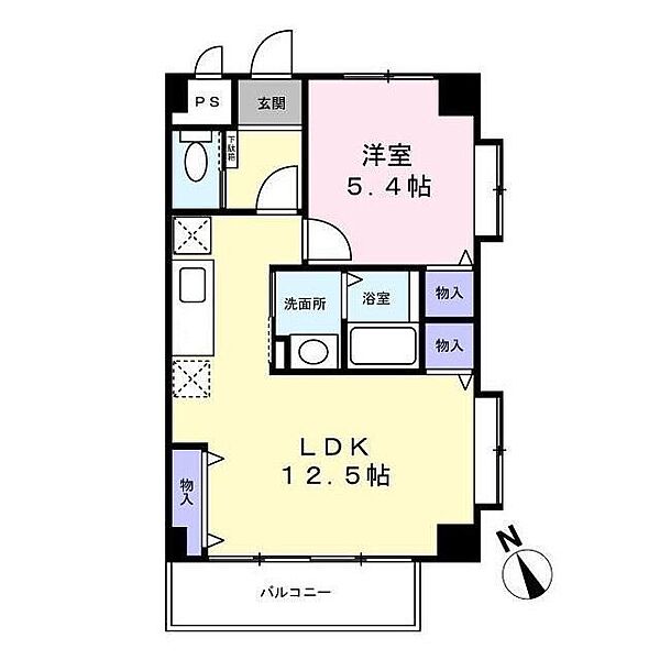 神奈川県川崎市宮前区土橋2丁目(賃貸マンション1LDK・5階・39.00㎡)の写真 その2