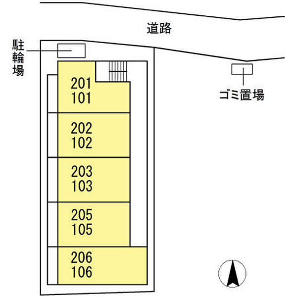 神奈川県川崎市中原区苅宿(賃貸アパート1DK・1階・33.12㎡)の写真 その3