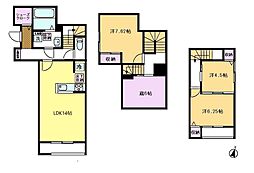 西武新宿線 西武柳沢駅 徒歩4分の賃貸アパート 1階3LDKの間取り
