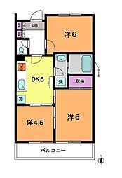 コンセール・ドミ 3DKの間取図画像