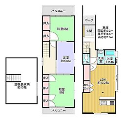 物件画像 東大阪市小若江１丁目　中古戸建　長瀬駅　１６８０万円