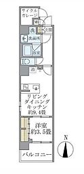 東京メトロ日比谷線 三ノ輪駅 徒歩5分の賃貸マンション 6階1LDKの間取り