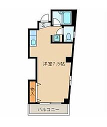 JR常磐線 南千住駅 徒歩4分の賃貸アパート 3階ワンルームの間取り