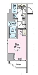 都営大江戸線 蔵前駅 徒歩2分の賃貸マンション 2階1Kの間取り