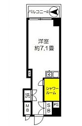 東京メトロ日比谷線 入谷駅 徒歩6分の賃貸マンション 6階ワンルームの間取り