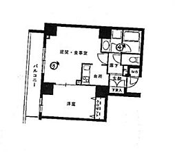 都営大江戸線 新御徒町駅 徒歩6分の賃貸マンション 10階1LDKの間取り