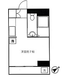 東京メトロ日比谷線 三ノ輪駅 徒歩8分の賃貸マンション 5階1Kの間取り
