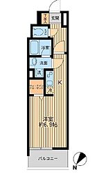 東京メトロ日比谷線 人形町駅 徒歩5分の賃貸マンション 4階1Kの間取り