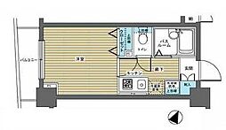 都営新宿線 浜町駅 徒歩3分の賃貸マンション 6階1Kの間取り