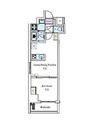 ドムス・スタイル森下 1LDKの間取図画像