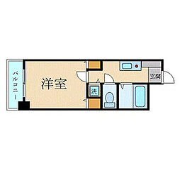スカイコート日本橋浜町3 1Kの間取図画像