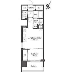 MYRIARESIDENCE日本橋人形町 1LDKの間取図画像