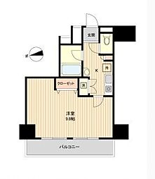 ラクラス新御徒町 1Kの間取図画像